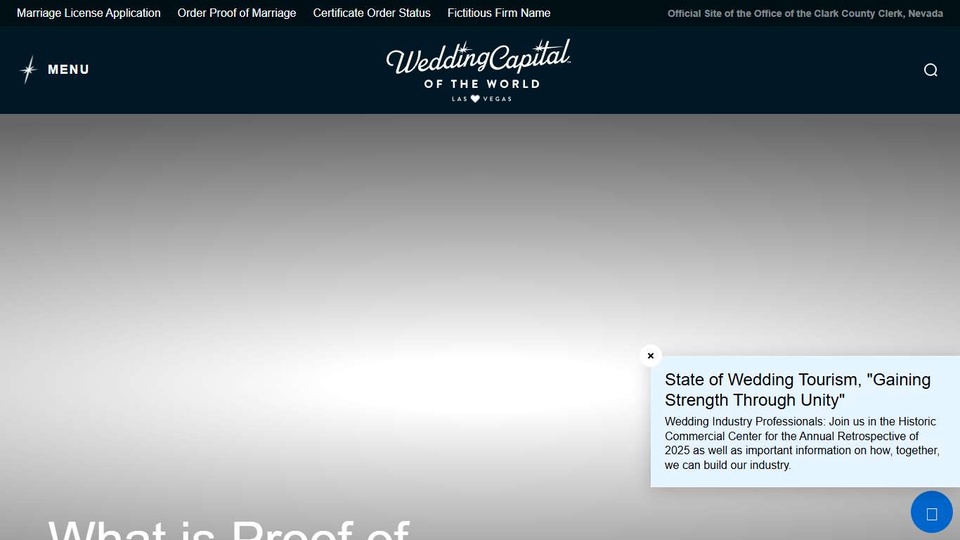 Proof of Marriage | Las Vegas Proof of Marriage Documents